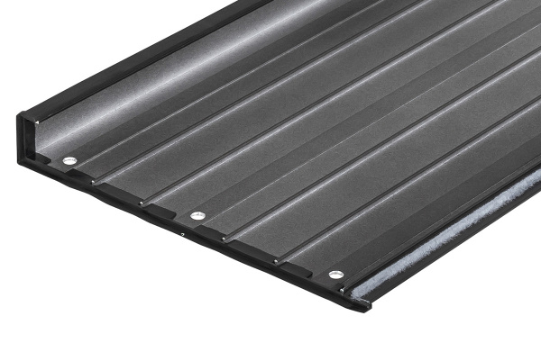 Крышка кузова РИФ для Sollers ST6 / JAC T6, роллета раздвижная 1538х1606 мм, алюминиевая, черная