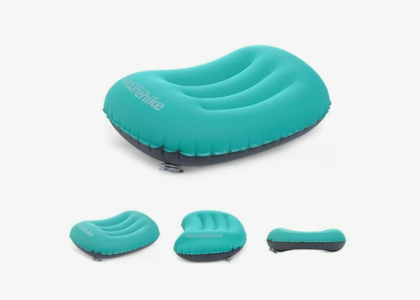 1 Подушка туристическая надувная Naturehike 42x32x11см, голубая 1 Подушка туристическая надувная Naturehike 42x32x11см, голубая