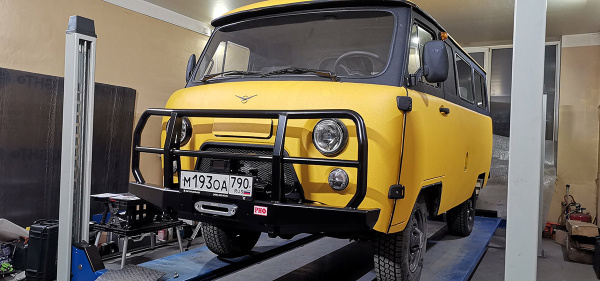 Бампер РИФ силовой передний УАЗ Буханка усиленный с защитной дугой