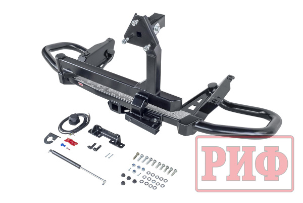 Бампер РИФ задний Toyota Land Cruiser Prado 150 c квадратом под фаркоп и калиткой Бампер РИФ задний Toyota Land Cruiser Prado 150 c квадратом под фаркоп и калиткой