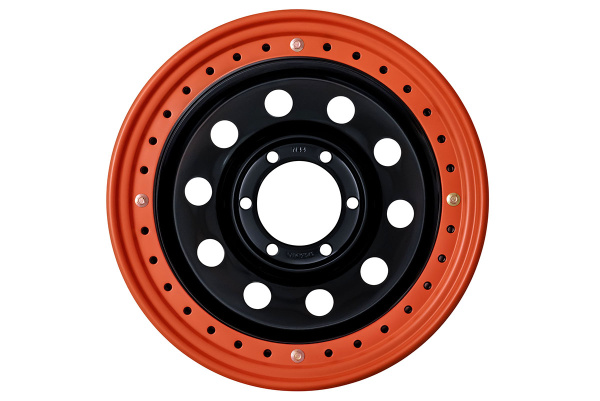 Диск усиленный Тойота Ниссан стальной черный 6x139,7 8xR16 d110 ET-44 с бедлоком (оранжевый) Диск усиленный Тойота Ниссан стальной черный 6x139,7 8xR16 d110 ET-44 с бедлоком (оранжевый)