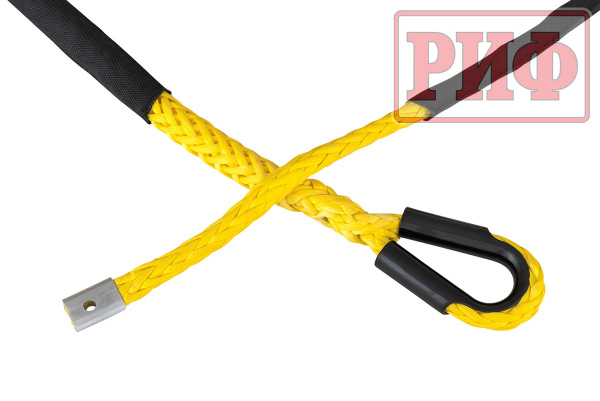 Трос для лебёдки синтетический РИФ 12 мм/26 м, желтый