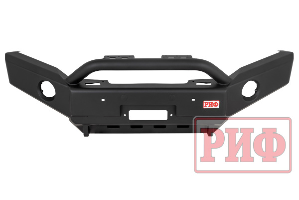 Бампер РИФ силовой передний JAC T6, SOLLERS ST6 под штатные фары, с центральной защитной дугой, стандарт