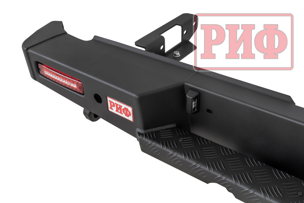 Бампер РИФ силовой задний JAC T8, SOLLERS ST8 с квадратом под фаркоп и фонарями