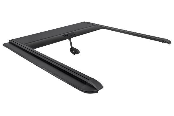 Крышка кузова РИФ для Great Wall Poer KingKong, роллета раздвижная 1610х1570 мм, алюминиевая, черная