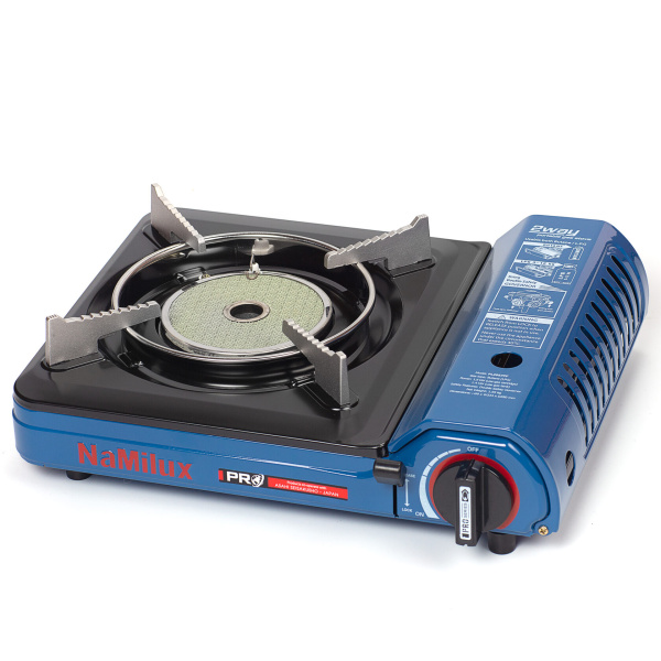 Плита газовая NaMilux NA-P4075PF (с переходником), цанговый/бытовой баллон Плита газовая NaMilux NA-P4075PF (с переходником), цанговый/бытовой баллон