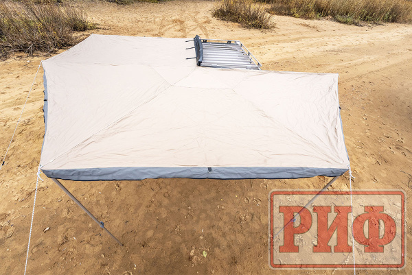 2 Маркиза автомобильная РИФ комбинированная (прямоугольная с веерной частью) 2,0х2,0 м (левая)