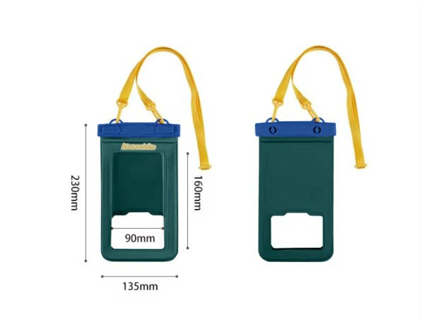 Гермочехол Naturehike плоский для телефона 23х13,5 см., зеленый