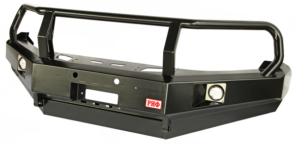 Бампер РИФ передний VW Amarok с доп. фарами и кенгурином Бампер РИФ передний VW Amarok с доп. фарами и кенгурином