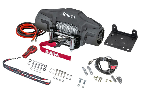 Лебёдка электрическая 12V Runva 6000 lbs 2500 кг (стальной трос) Лебёдка электрическая 12V Runva 6000 lbs 2500 кг (стальной трос)
