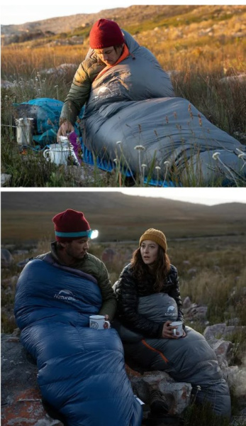 1.Мешок спальный Naturehike 2019 ULG, 210х80 см, (правый) (ТК: -15C), синий