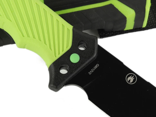 Нож туристический GANZO, длина 243 мм, сталь 8CR13, светло-зеленый, с паракордом, в ножнах