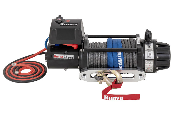 Лебёдка электрическая 12V Runva 9500 lbs 4350 кг влагозащищенная, синтетический трос Лебёдка электрическая 12V Runva 9500 lbs 4350 кг влагозащищенная, синтетический трос