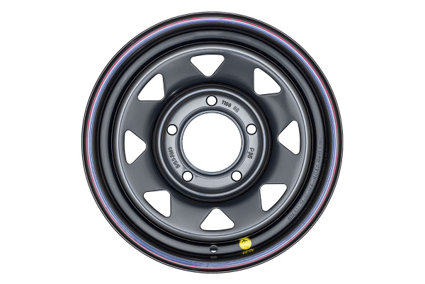 Диск усиленный для ВАЗ НИВА стальной черный 5x139,7 6,5xR15 d98,5 ET+35 (треуг.)