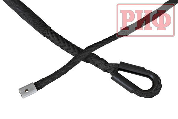 Трос для лебёдки синтетический РИФ 10 мм/26 м, черный