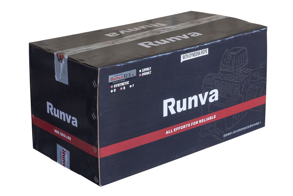 Лебёдка электрическая 12V Runva EWV9500S 4350 кг (стальной трос)