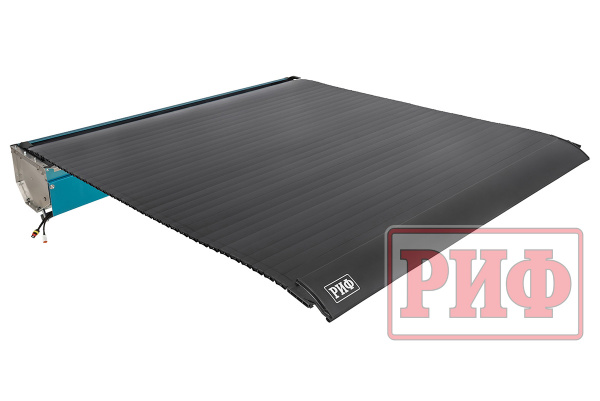 Крышка кузова РИФ для Changan Hunter Plus, роллета раздвижная с электроприводом 1650х1666 мм, алюминиевая, черная