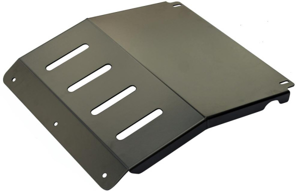 Защита радиатора Mitsubishi L200 2005+ под накладку РИФ на пер. бампер (сталь)