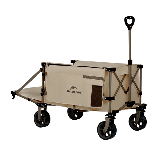 Тележка туристическая Naturehike Rubiks Cube 131/95х58х108 см, 150+90 л, бежевая