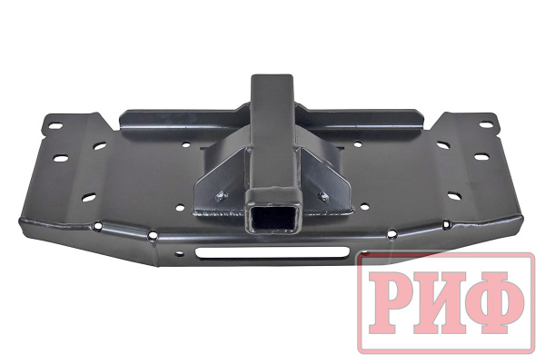 Площадка РИФ под лебедку в штатный бампер УАЗ Патриот 2015+ с квадратом под фаркоп