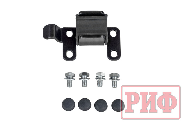 Бампер задний силовой/защита штатного бампера РИФ Renault Duster 2021+ c квадратом под фаркоп, калиткой и подсветкой номера