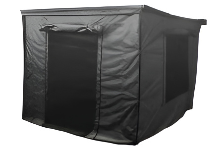 Стенки к автомобильной маркизе (тамбур) РИФ 2х2 м, черные Стенки к автомобильной маркизе (тамбур) РИФ 2х2 м, черные