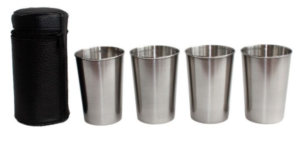 Набор стопок (4 шт.), в чехле, объём: 70 мл, нерж. сталь, «Дружба» Набор стопок (4 шт.), в чехле, объём: 70 мл, нерж. сталь, «Дружба»
