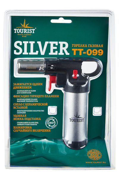 4 Резак газовый TOURIST SILVER с пьезоподжигом и возможностью перезаправки 4 Резак газовый TOURIST SILVER с пьезоподжигом и возможностью перезаправки