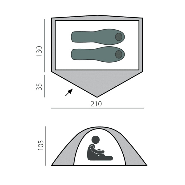 Палатка BTrace Bullet 2 быстросборная Палатка BTrace Bullet 2 быстросборная