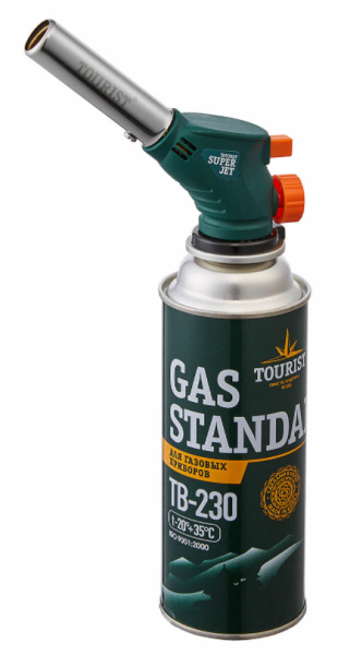 Резак газовый TOURIST SUPER JET, с пьезоподжигом Резак газовый TOURIST SUPER JET, с пьезоподжигом