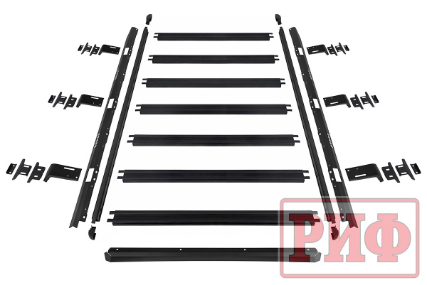 Багажник экспедиционный (платформа) алюминиевый РИФ 1250х1690 мм для Suzuki Jimny 2018+ (с крепежом)