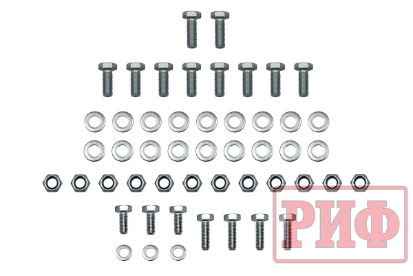 Полубампер передний силовой/защита штатного бампера РИФ для УАЗ Патриот 2015+ с защитой рулевых тяг (центр. часть)