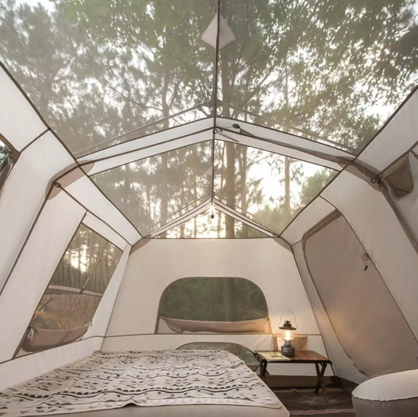 Палатка Naturehike Village 13 автоматическая 5-8-местная. коричневая