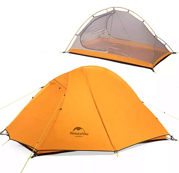 Палатка Naturehike Cycling (Spider) Si 1-местная, алюминиевый каркас, сверхлегкая, оранжевая
