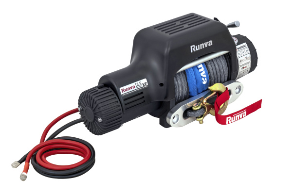 Лебёдка электрическая 12V Runva 13500 lbs 6136 кг синтетический трос Лебёдка электрическая 12V Runva 13500 lbs 6136 кг синтетический трос