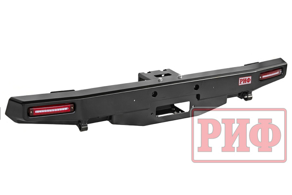 Бампер РИФ задний УАЗ Хантер с площадкой под лебедку и фонарями стандарт Бампер РИФ задний УАЗ Хантер с площадкой под лебедку и фонарями стандарт