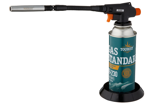 Резак газовый TOURIST FLEX с пьезоподжигом, гибкое сопло паяльного типа.