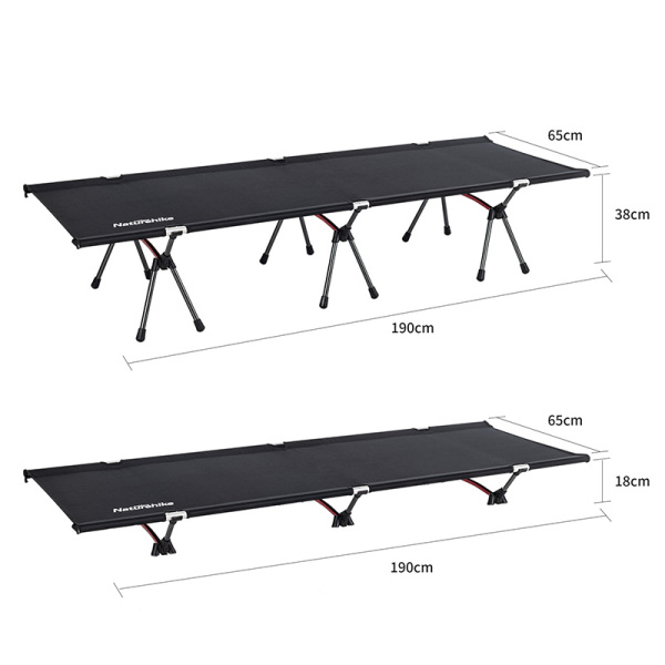 Раскладушка Naturehike XJC06 190х65х38 см, до 150 кг, черная