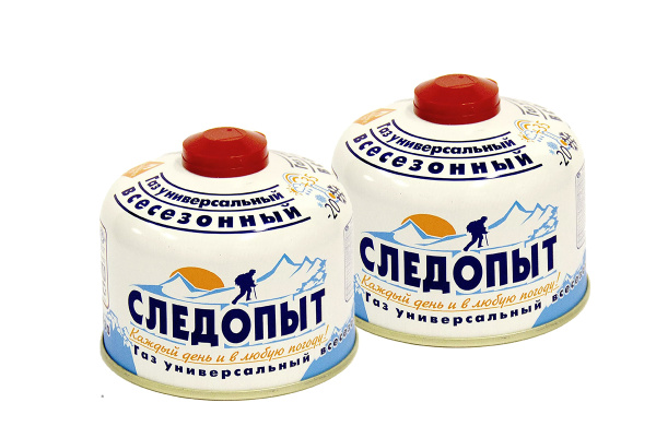 Баллон газовый резьбовой СЛЕДОПЫТ 230 гр., всесезонный? комплект 2 шт. Баллон газовый резьбовой СЛЕДОПЫТ 230 гр., всесезонный? комплект 2 шт.