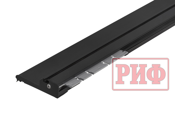 Крышка кузова РИФ для Toyota Hilux 2015+, роллета раздвижная с электроприводом 1572х1563 мм, алюминиевая, черная