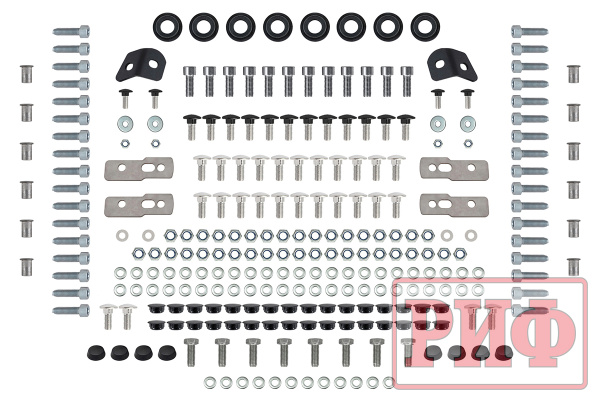 Багажник экспедиционный (платформа) алюминиевый РИФ 1600x2080 мм для ГАЗ Соболь NN Минивэн (с крепежом)