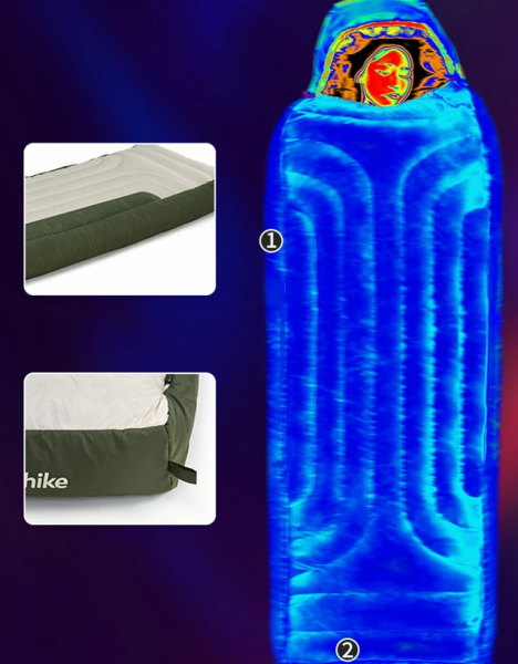 4 Мешок спальный Naturehike XR1500, 226х85 см, (правый) (ТК: -25C), красный