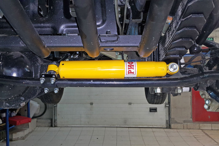 Демпфер РИФ рулевой с кронштейнами УАЗ Буханка Демпфер РИФ рулевой с кронштейнами УАЗ Буханка