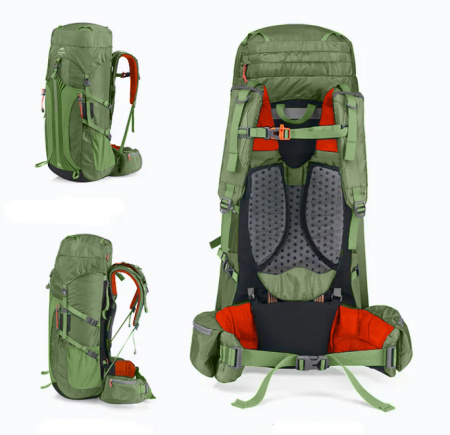 2 Рюкзак туристический Naturehike 55 л, зеленый 2 Рюкзак туристический Naturehike 55 л, зеленый