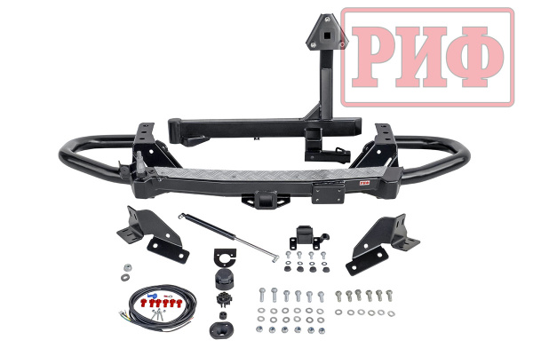 Бампер РИФ силовой задний Toyota Fortuner 2015+ c квадратом под фаркоп и калиткой Бампер РИФ силовой задний Toyota Fortuner 2015+ c квадратом под фаркоп и калиткой
