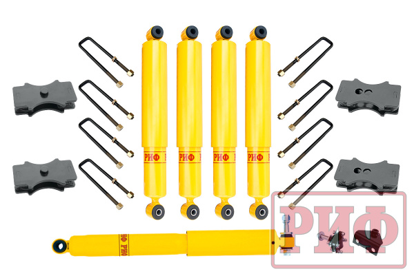 Лифт-комплект РИФ УАЗ Буханка многолистовая (рессоры шириной 45 мм) лифт 30 мм