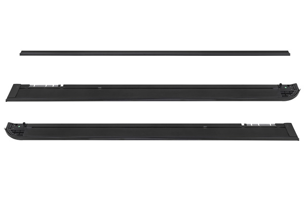 Крышка кузова РИФ для Foton Tunland G7/G9, роллета раздвижная 1587х1659 мм, алюминиевая, черная