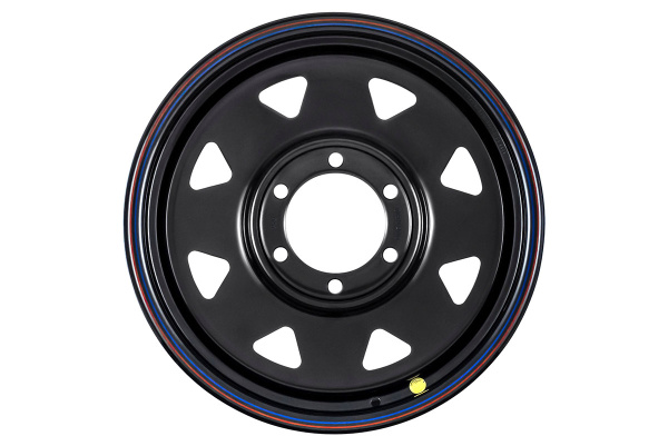 Диск усиленный стальной черный 6x139,7 8xR17 d110 ET+20 (треугольник мелкий)