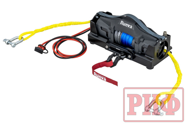 Лебёдка переносная РИФ 6000FSR c площадкой, синтетический трос