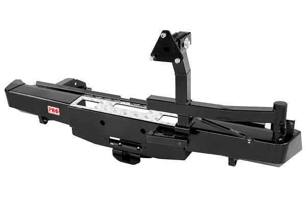 Бампер РИФ задний Nissan Navara D40 2010+ с площадкой под лебёдку, квадратом под фаркоп и калиткой Бампер РИФ задний Nissan Navara D40 2010+ с площадкой под лебёдку, квадратом под фаркоп и калиткой